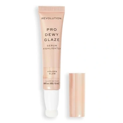 Image of Revolution Pro, Dewy Glaze Serum Highlighter, Lightweight &amp; Blendable, Illuminating Formula, Golden Glow, 12ml