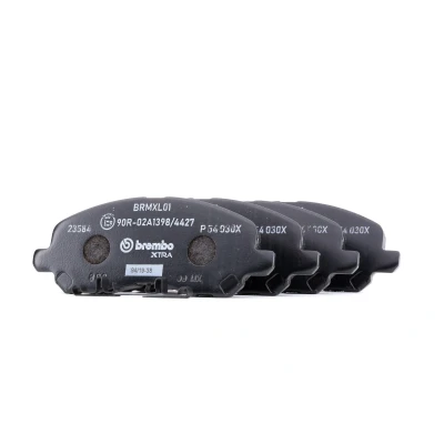 Image of 00K68020494AC, 5191229AA, 68020494AC, K5191229AA Brake pad set BREMBO P 54 030X with acoustic wear warning without accessories