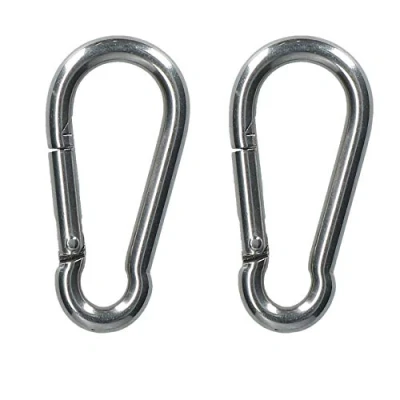 Image of AB Tools Carabina Carbine Hook Snap Shackle 6mm Marine Grade Stainless Steel 2 PACK