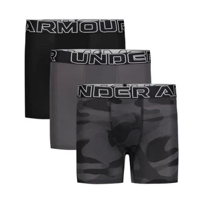 Image of Under Armour Boys&#039; Performance Boxer Briefs, Lightweight &amp; Smooth Stretch Fit, 3 pack Camo Multi, XL