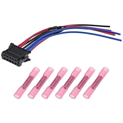 Image of eMagTech Blower Motor Resistor Wiring with Connector 50mm² 1.50mm² Pigtail Harness Repair 8200729298 Compatible Renault Megane Clio Scenic Twingo