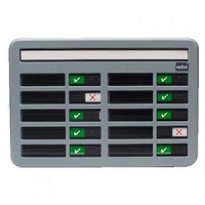 Image of Nobo In/Out Board with 10 Name Capacity Grey (340x230 mm)