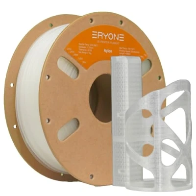 Image of ERYONE Engineering Filament, 1.75 mm 3D Printing Dimensional Accuracy +/ 0.03mm, Fit Most FDM Printers, Nylon PA6 Clear 1kg Spool (2.2LBS)
