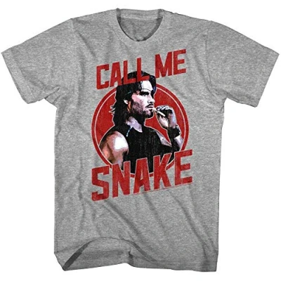 Image of Escape from New York Call Me Snake Plissken Men&#039;s T Shirt Smoke Kurt Russell Top Gray