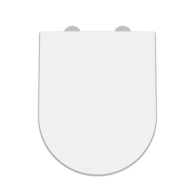 Image of Luxury d Shape Top Fix Soft Close White