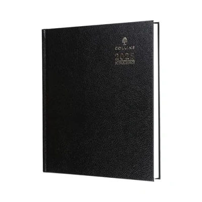 Image of Collins Standard Desk 2025 Diary for Professionals Quarto Week to View Business (Appointments) Black (A36.99 25) Premium Planner with Hardback Leathergrain Covers