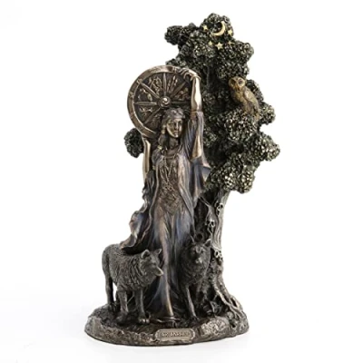 Image of Veronese Design 9.5&quot; Arianrhod The Goddess of Fate Cold Cast Resin Antique Bronze Finish Statue