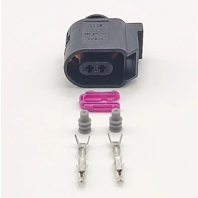 Image of 6E0973702 2 Pin ABS Sensor Connector Plug Female For VW Seat Skoda Volkswagen