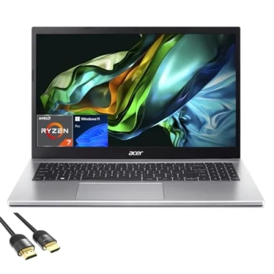 Image of acer Aspire 3 Laptop for Student &amp; Business, 15.6&quot; FHD Micro Edge Display, AMD 8 Cores Ryzen 7 5700U, 32GB RAM, 1TB PCIe SSD, Webcam, Keypad, WiFi 6, USB C, RJ45, HDMI, PDG HDMI Cable, Win 11 Pro