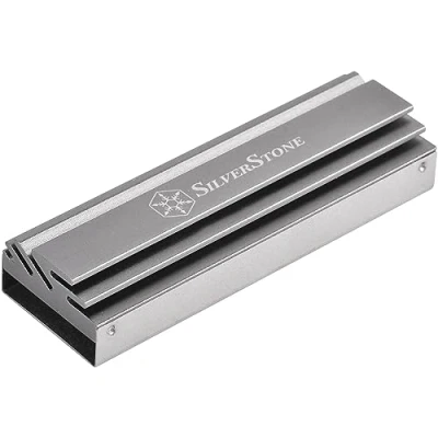 Image of SilverStone Technology TP04, M.2 SSD cooling kit, 2280, Aluminum, Titanium grey, SST TP04