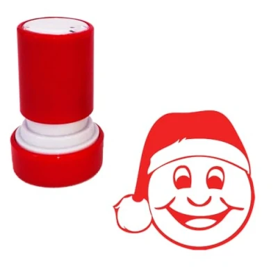 Image of Christmas Smiles! Smiley Face Teacher Stamps for 22mm. Reinkable, Self inking^*