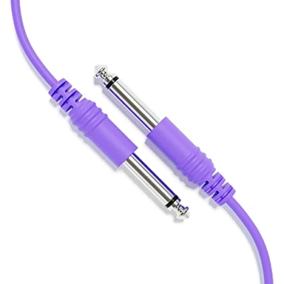 Image of ExcelValley 1 Pack Mono Patch Cables TS 6.35mm to Eurorack Synth [Purple 200cm 79&quot;]