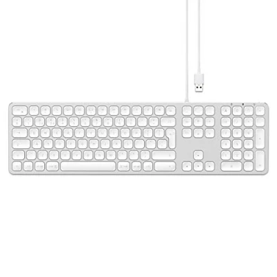 Image of Satechi Aluminum USB Wired Keyboard with Numeric Keypad Compatible iMac Pro/iMac, 2020/2019/2018 iPad Pro, MacBook Pro/Air, 2020/2018 Mac Mini (US English Layout)