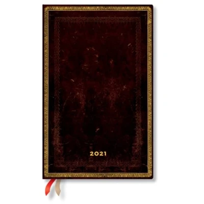 Image of Paperblanks 12 Month Diaries 2021 Black Moroccan Vertical Maxi (135 x 210 mm)