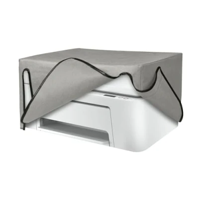 Image of kwmobile Dust Cover Compatible with HP DeskJet 4120e / 4155e Printer Case Fabric Protector Light Grey