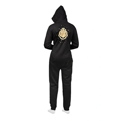 Image of Groovy Uk Harry Potter Hogwarts Ladies Jumpsuit, One Size, Black/Gold