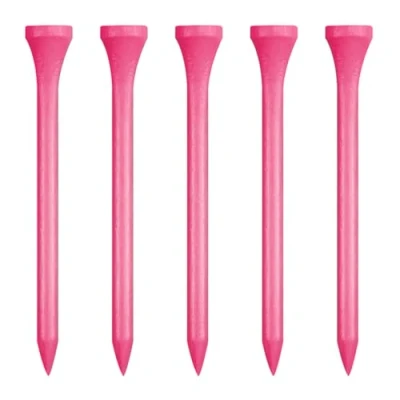 Image of Zivisk Wooden Golf Tees 3 1/4 inch 100 Count, Long Wood Tees(Pink,83mm)