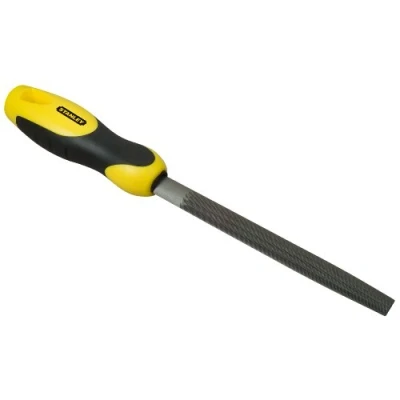 Image of Stanley 0 22 455 Half Round File with Handle, Multi Colour, 150 mm