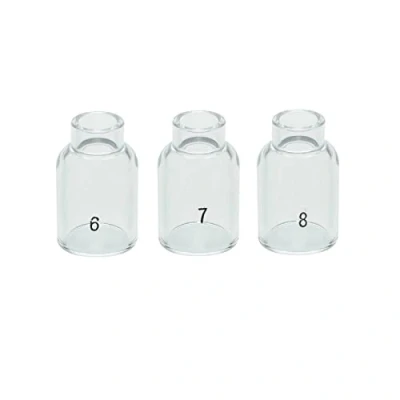 Image of RIVERWELD Clear Quartz Nozzle 53N60#6 53N61#7 53N61S #8 Glass TIG Cups 53NQ60 6# 53NQ61 7# 53NQ61S 8# 32.5mm for SR WP 9 17 18 20 25 26 Welding Torches 3pcs