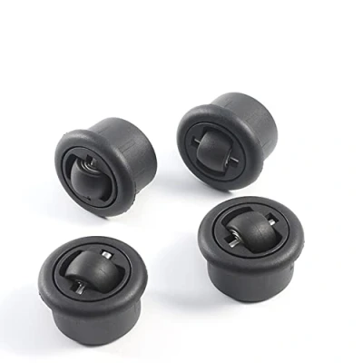 Image of Lokatall Office Chair Castors, 4 Pack Glide Castors for Wheel Replacement Silent Caster Furniture Plastic Swivel Castor Wheels Universal Rolling Wheels, 50mm Diameter (Black)