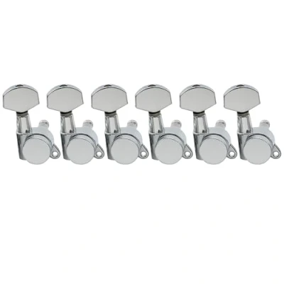 Image of Musiclily Pro 6 in Line Guitar Locking Tuners Tuning Pegs Keys Machine Heads Set for Fender Stratocaster Telecaster Electric Guitar,Chrome