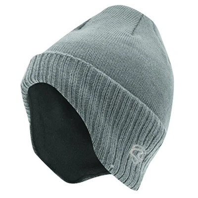 Image of Adults Unisex Thermal Knitted Winter Ski/Winter Hat with Lining (Shaped to Cover Ears) (One Size) (Grey)