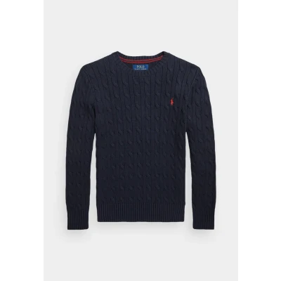 Image of Polo Ralph Lauren Cableknit Cotton Jumper for kids, Size: 8y, Navy