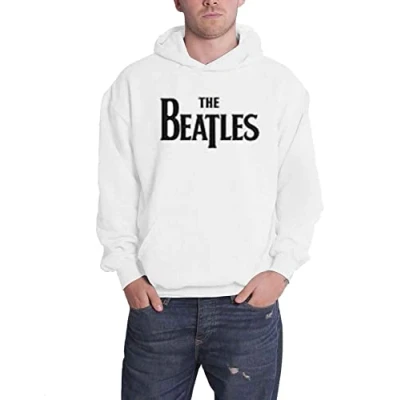 Image of The Beatles Hoodie Let it Be 3 Savile Row Official Mens White Pullover XL