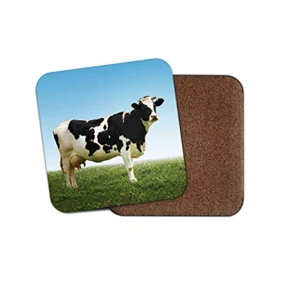 Image of 1 x Holstein Friesian Cow Coaster Cattle Farmer Farm Dairy Fun #13030