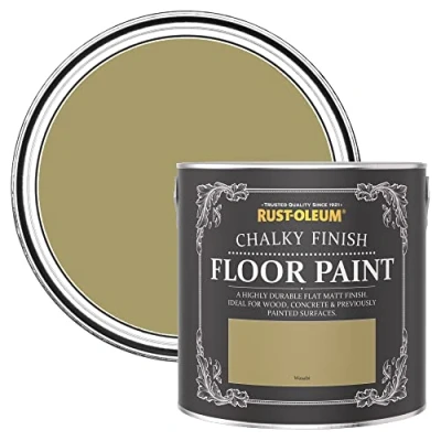Image of Rust Oleum Green Scratch Resistant Floor Paint in Matt Finish Wasabi 2.5L