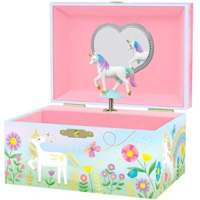 Image of Musical Unicorn Jewellery Box Girls Box, Gifts for Girls, Toys Age 4 6, 15.2 x 11.8 8.9 cm