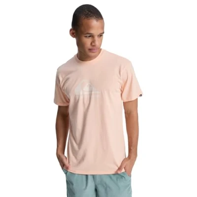 Image of Quiksilver Short Sleeved T Shirt EV COMP Logo SS Men Pink XS