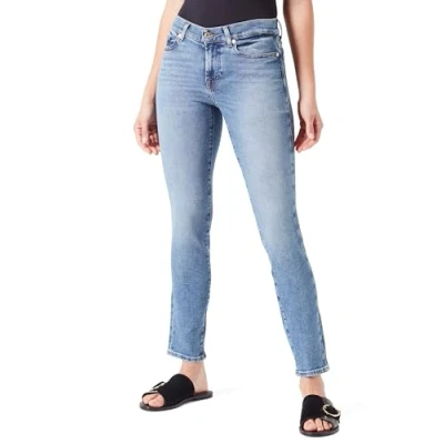 Image of 7 For All Mankind Women&#039;s Roxanne Luxe Vintage Love Soul Jeans, Mid Blue, 38S