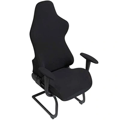 Image of Highdi Stretchable Gaming Chair Covers, Computer Office Cover Stretch High Back, Spandex Armchairs Protector for Racing Chairs, Game (one size,black)