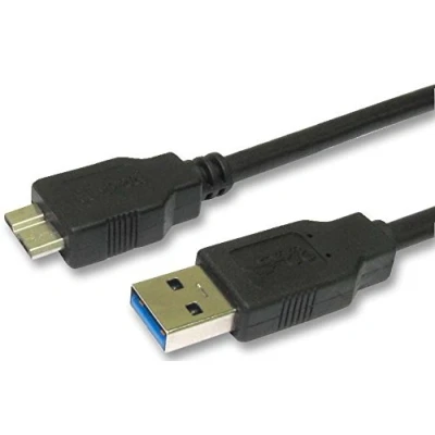 Image of Pro Signal PSG91612 USB 3.0 A Male to Micro B Lead, 0.5 m, Black