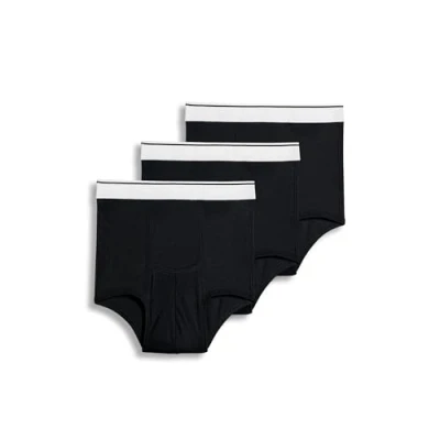 Image of Jockey Men&#039;s Underwear Pouch Brief 3 Pack, Black, XL