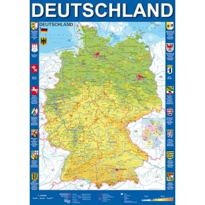 Image of Schmidt Map of Germany Elephant Mouse Spiele 58287 Jigsaw Puzzle, blue, 1000