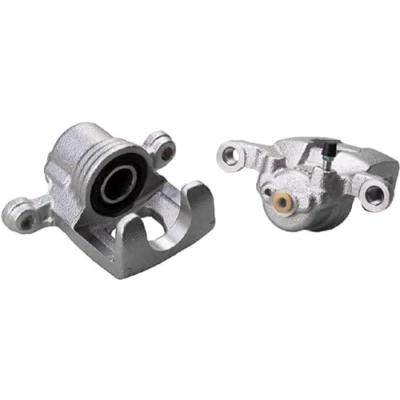 Image of 440114FA0A, 44011EM11A Brake caliper HELLA 8AN 355 799 161 Grey Cast Iron without holder NISSAN: Qashqai / Qashqai+2 I, Cube, Juke