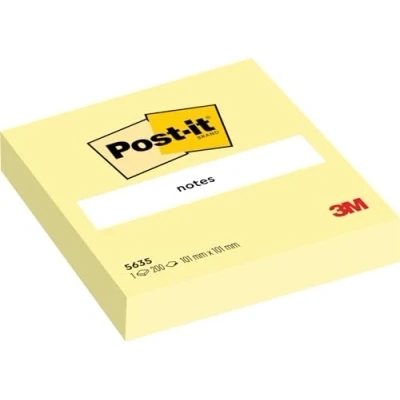 Image of Post it Notes, Canary Yellow, 1 Pad, 101 mm x mm, 200 Sheets Extra Sticky Notes for Walls, Monitors and Fridge
