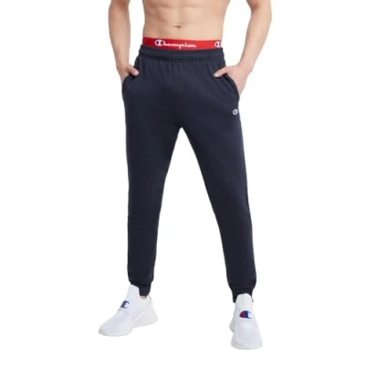 Image of Champion Women&#039;s Powerblend Graphic Jogger Sweatpants, Navy, XXL