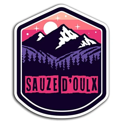 Image of 2 x 10cm Sauze d&#039;Oulx Ski Vinyl Stickers Travel Sticker Laptop Luggage #23701 (10cm Tall)
