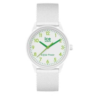 Image of Ice WATCH Solar Power Nature numbers Mesh Women&#039;s Wristwatch With Silicon Strap 018739 (Small)