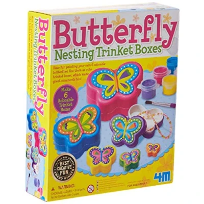 Image of 4M Butterfly Nesting Trinket Boxes (Multi Colour)