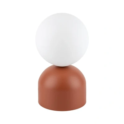 Image of TK Lighting Miki table lamp, terracotta, height 21 cm, metal/glass
