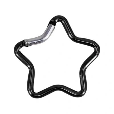 Image of Aluminum Alloy Outdoor Star Shaped Spring Snap Locking Carabiner Clip Keychains For Backpack Camping Hiking Traveling Lightweight