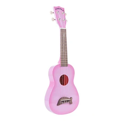 Image of Makala 133454 &quot;Pink Burst&quot; Dolphin Soprano Ukulele Outfit