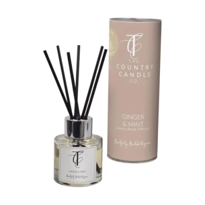 Image of The Country Candle Co Pastels Range Reed Diffuser Ginger &amp; Mint