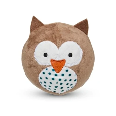 Image of Petface Round Owl Plush Ball Dog Toy (Pack of 1)