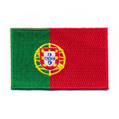 Image of 40 x 25 mm Portugal Flag, Lisbon Madeira Flag Patch, iron on, 0996 A