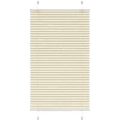 Image of vidaXL Pleated Blind Cream 80x150 cm Fabric Width 79.4 Polyester